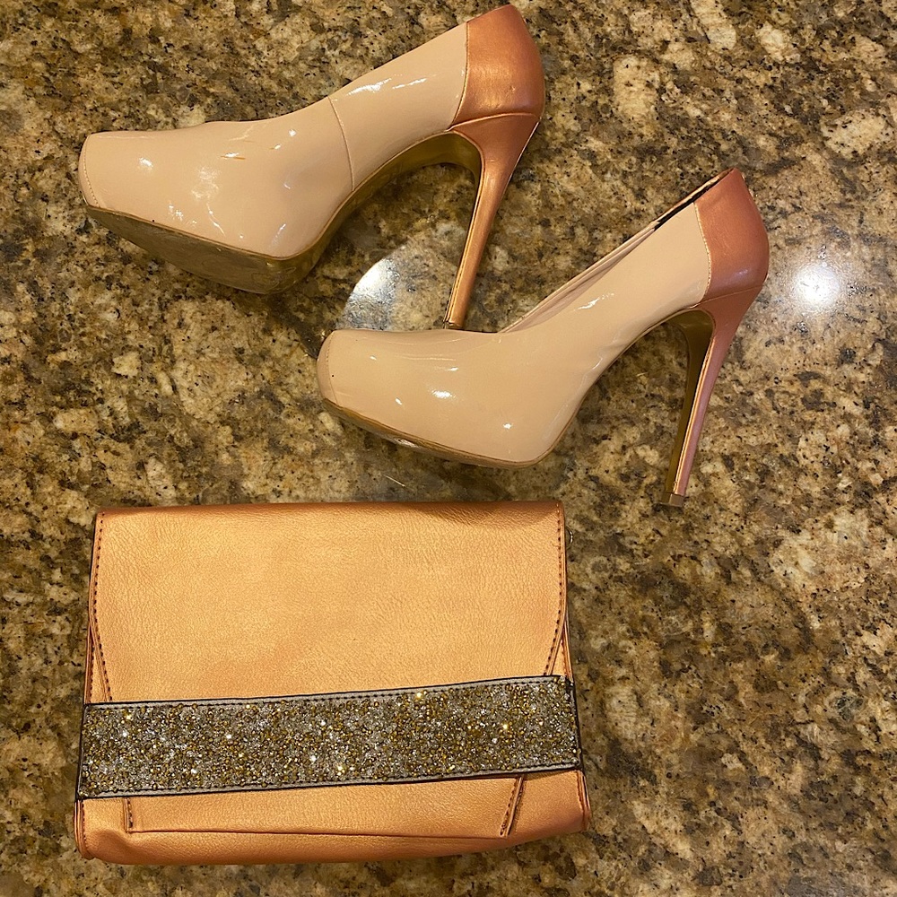 Summer & Rose clutch 💞 rose gold and crystal
